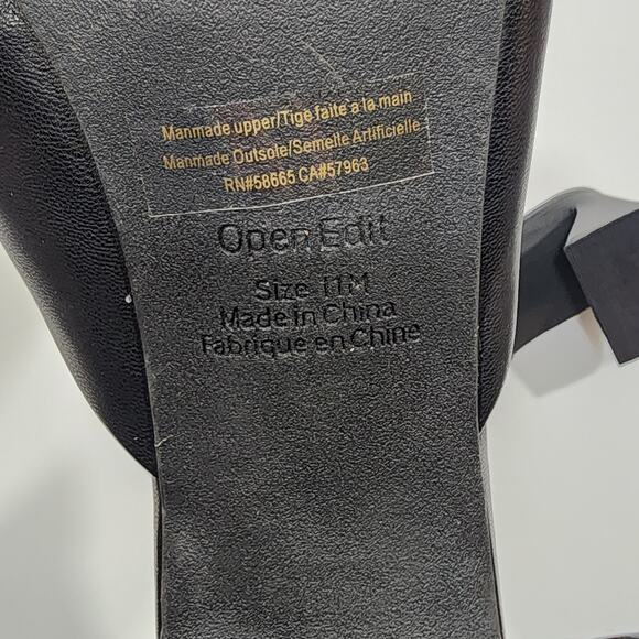 Open Edit Saydee‎ Heeled Sandals Black Size 11 - Picture 12 of 13